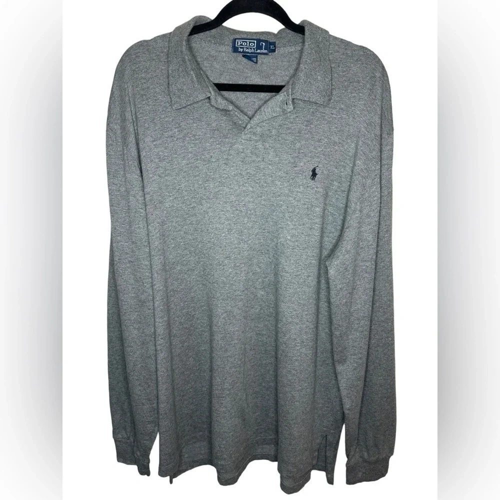 Polo Ralph Lauren Long Sleeve Polo Mens Size XL Grey